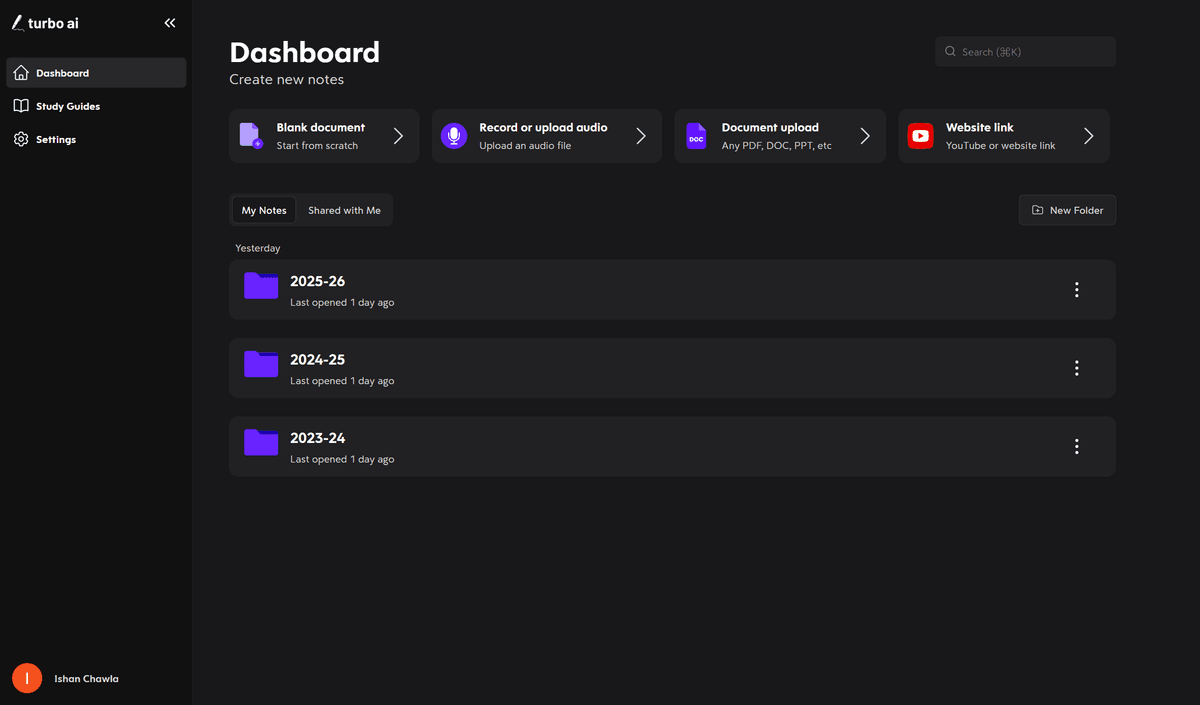 Turbo's Dashboard