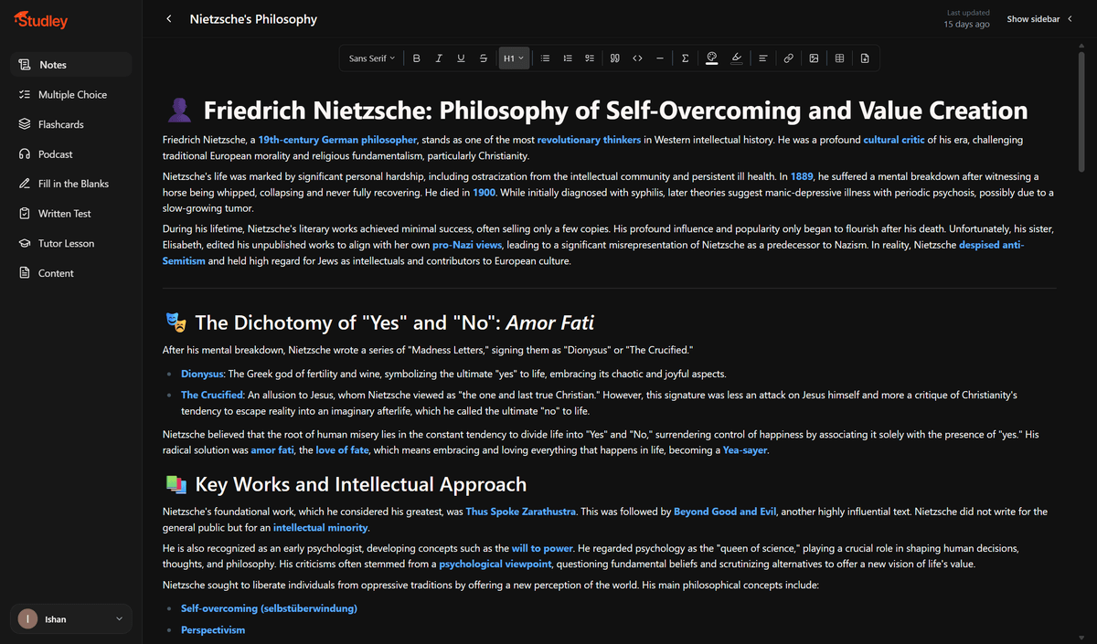 Studley's Philosophy Notes