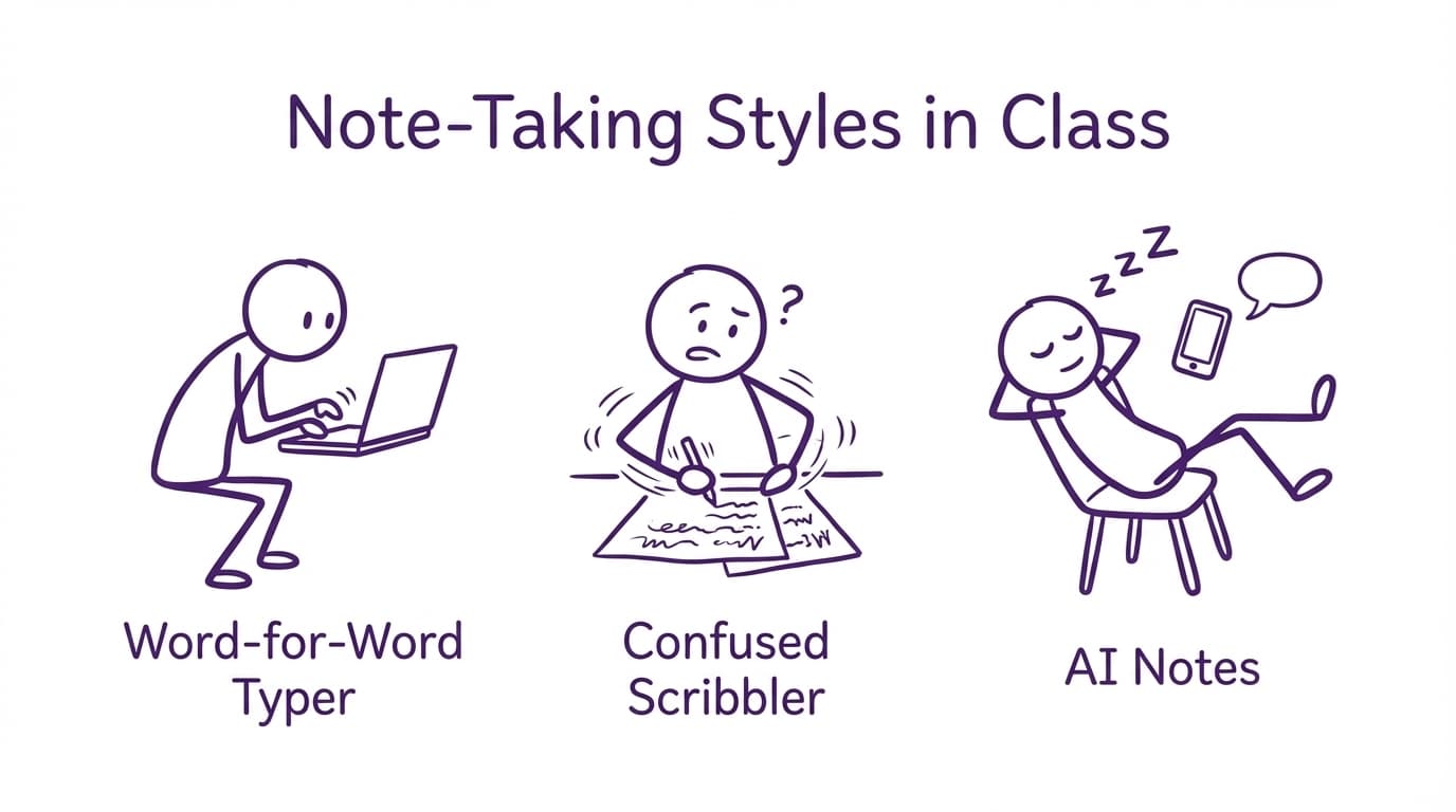 Various ways to take notes in class