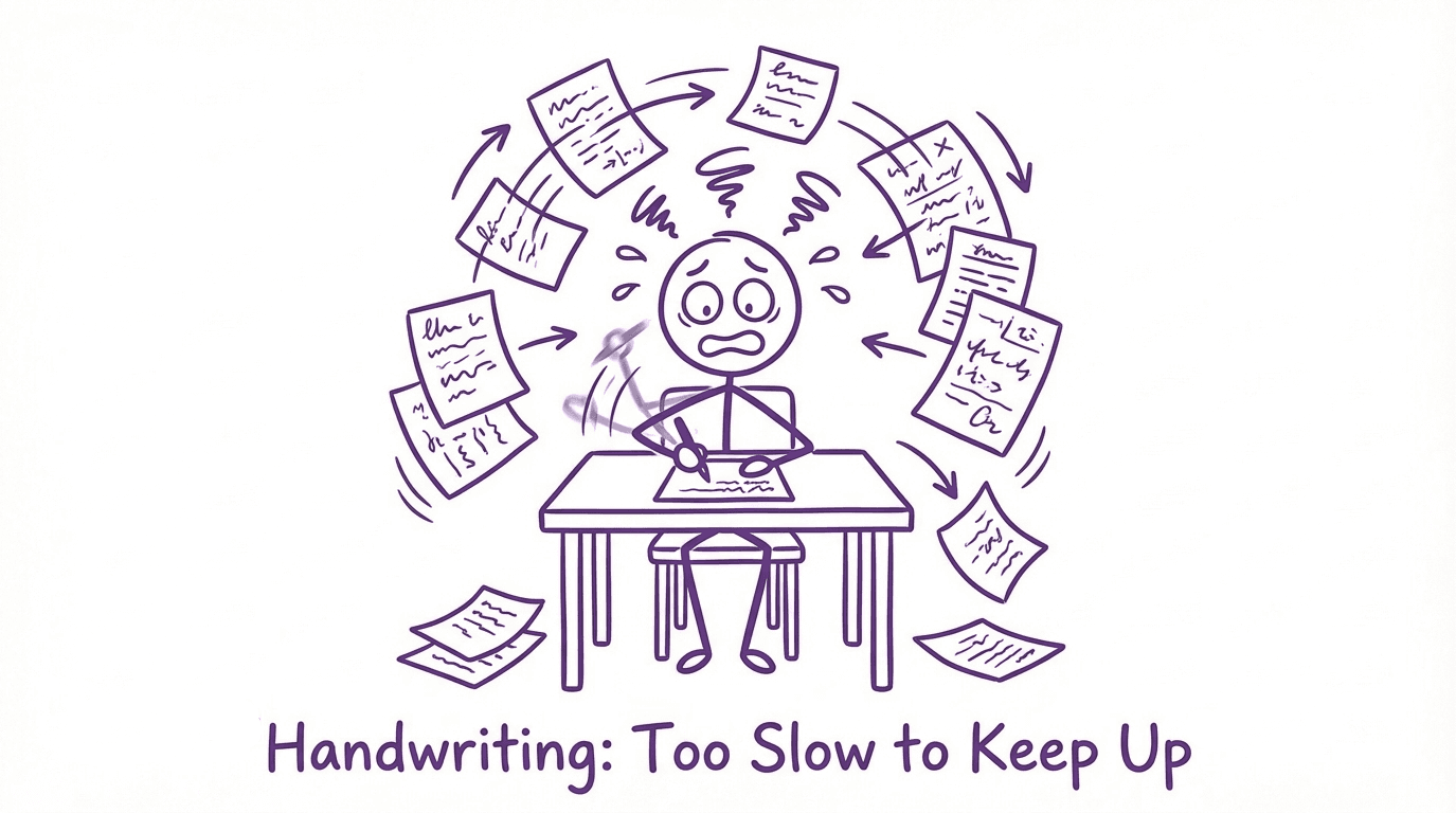 Keeping up with handwritten notes is hard