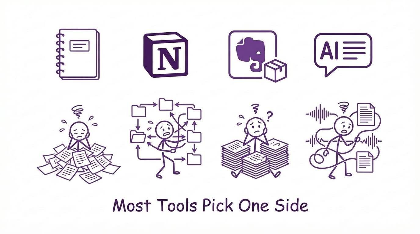 Most tools can't combine writing and AI